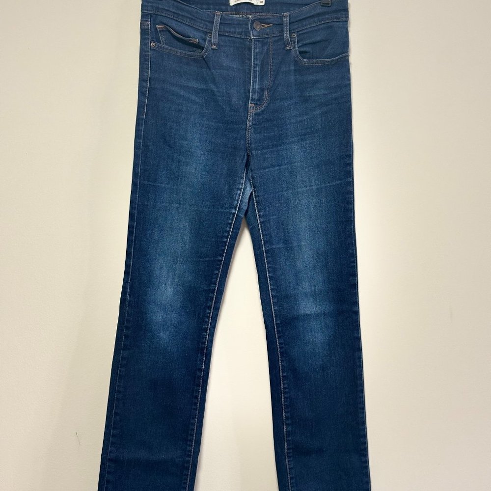 Levi's Dark Wash High Rise Straight leg Jeans